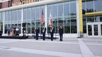 Color guard salute from Memorial Day Ceremony